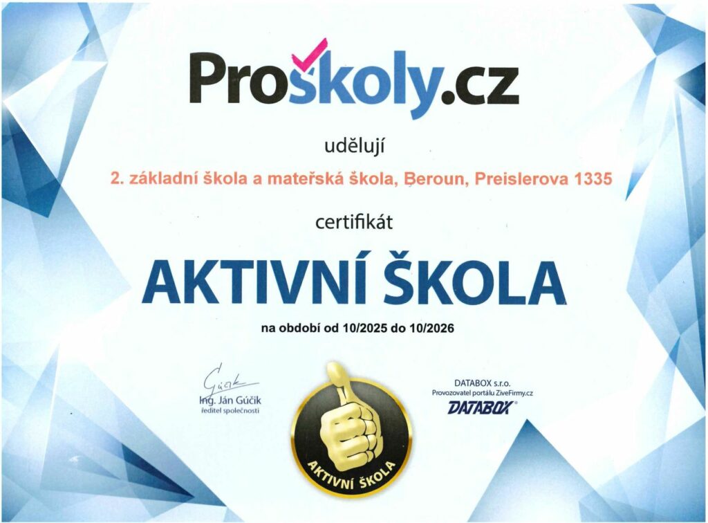 Certifikát Pro školy
