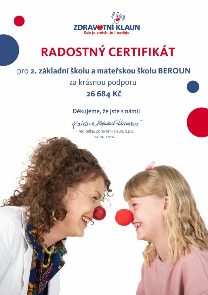 Certifikát Zdravotní klaun